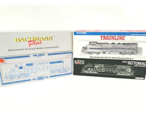 4 X Boxed HO Gauge Locomotives including Kato. Trainline. Bachmann. Boxed.