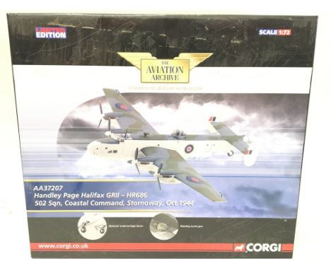 A Boxed Corgi Aviation Archive Handley Page Halifax GRII #HR686. 1:72 Scale.