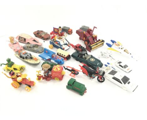 A Collection of Playworn Die-Cast including Corgi. Dinky and Matchbox.