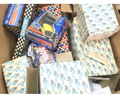 A Box Containing a Large Quantity of Scalextric Accessories Mainly Boxed.