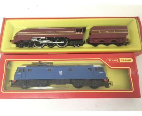 A Boxed Hornby L.M.S 4-6-2 Coronation Locomotive-Maroon #R.871 and a E3001 Bo-Bo Electric Loco #R.753.