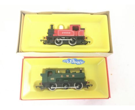 A Boxed Hornby 00 Gauge G.W.R. 0-6-0 PT Locomotive #R.51S and a 0-4-0 Industrial Tank Locomotive #R.455.