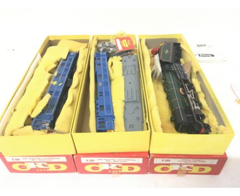 3 X Tri-Ang CKDModel Kits 2 X EM2 Electric Locomotive (1Built) #R.388 and a Princess Elizabeth (Built) #R.386.