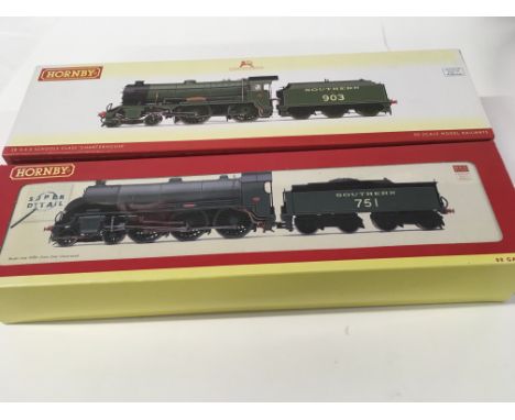 2 x Hornby locomotives with tenders .. DCC. 00gauge R2723x class N15 751 Etarre. Decoder fitted R 2742x schools class. charte