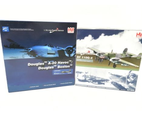 2 X Boxed Hobby Master Models. 1:72 Scale. A Douglas A-20 #HA4204 and a BF 110G #HA1805.