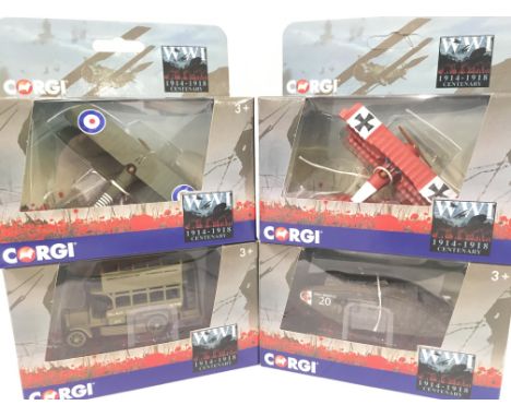 4 Boxed Corgi WW1 Centenary Vehicles. NO RESERVE