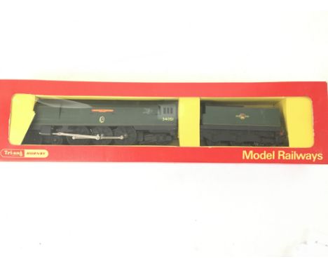 A Boxed Tri-Ang 00 Gauge Battle of Britain Class Loco Winston Churchill with Tender.#R.356S.