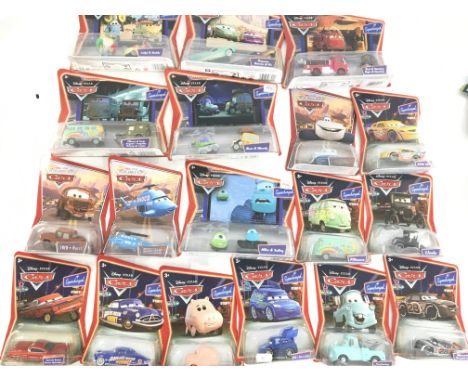 A Large Collection of Pixar/Disney Carded Cars by Mattel.