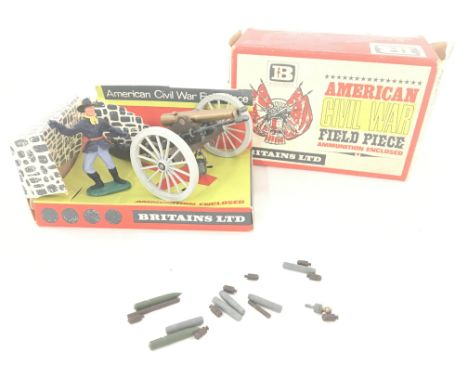 A Boxed Britains American Civil War Field Piece #9726. With Ammunition.