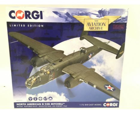 A Boxed Corgi Aviation Archive North American B-25B Mitchell.#AA35312. 1:72 Scale.