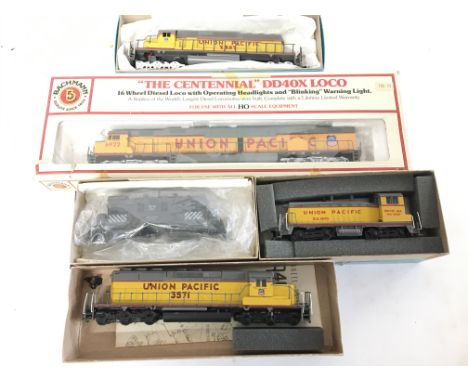 5 X Boxed Athearn and Bachmann Ho Gauge Locomotives mostly Union Pacific. Some in need of attention.