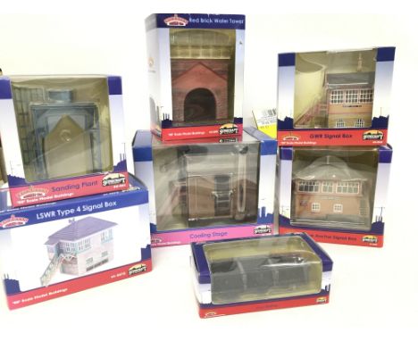 A Box Containing Boxed Bachmann 00 Gauge Buildings Etc.