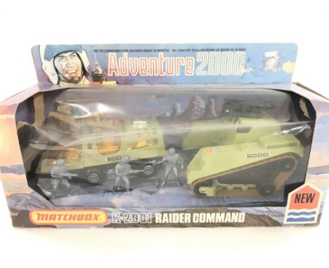 A Boxed Matchbox K-2001 Raider Command.window Damaged.