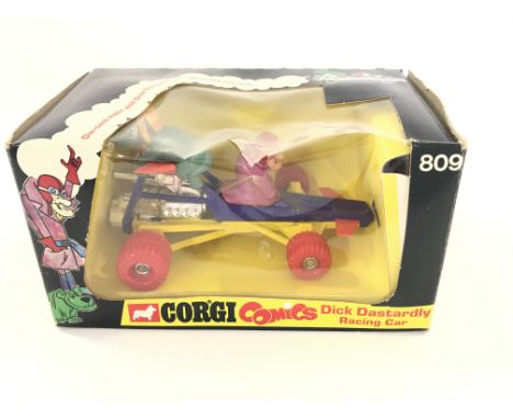 A Boxed Corgi Comics Dick Dastardly Racing Car #809. Window Damaged.