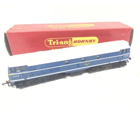 A Boxed Tri-Ang Electric Loco AIA-AIA Diesel. Blue and White.#R.357.