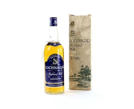 One bottle of Lochnagar Highland Malt Scotch Whisky, aged 12 years, 75cl, 40% vol. In original cardboard box. 