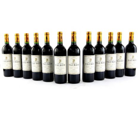 Twelve bottles of Chateau Talbot Saint Julien, 2003 vintage red wine (12)