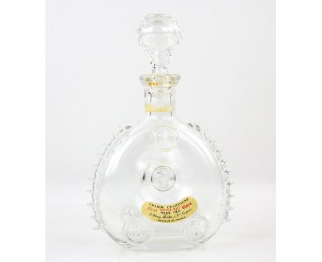 One empty bottle of Louis XIII champagne cognac with stopper and original box No contents