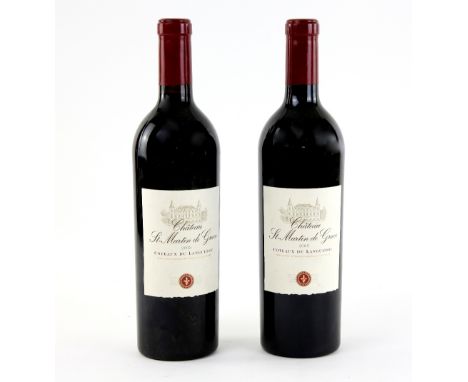 Two bottles of Chateau Martin de Gravem 2003 vintage red wine