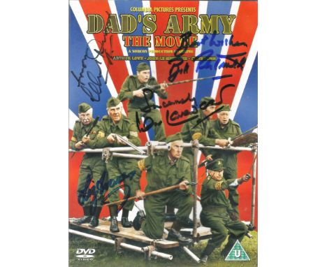 Film & TV Dads Army The Movie multi signed DVD case disc included signature include Clive Dunn, Ian Lavender, Bill Pertwee, P