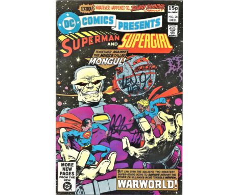 Superman and Supergirl multi signed DC comic signed by Len Wein (writer)on cover one unidentified and inside Kirk Alyn, Tommy