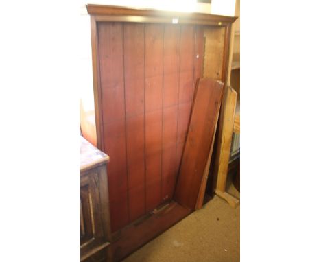 A mahogany open bookcase, fitted adjustable shelves and a dark oak side shelf, 23" wide