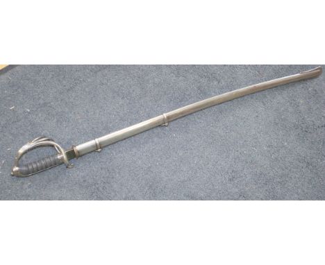 A 20th century dress sword, by Wilkinson Pall Mall, with wired shagreen grip, plain blade and steel scabbard