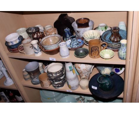 A collection of P M Butcher studio pottery, various, together with other studio pottery