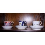 A 19th century Barr Flight Barr 'Queen Charlotte' pattern cup and saucer, a Worcester First Period