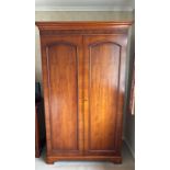 A Bradley mahogany veneer double wardrobe