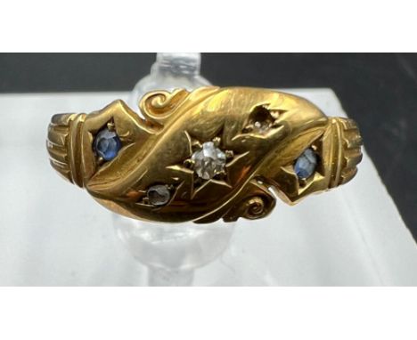 An AF 18ct yellow gold ring, approximate total weight 2.4g