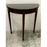 A Demi Lune side table (H77cm W67cm D35cm)