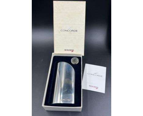 Concorde Memorabilia: A Chris Middleton designed pewter 'Ergo' flask