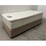 A single divan bed with drawers to base and Monet mattress