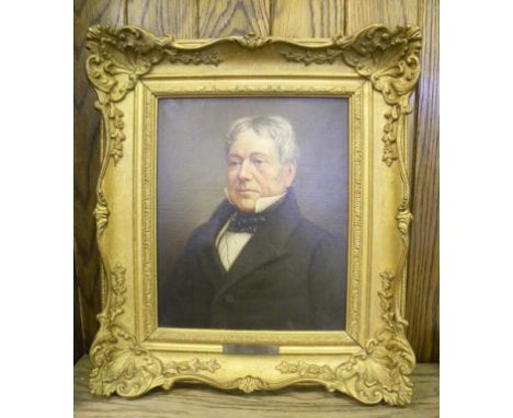 ENGLISH SCHOOL 19TH CENTURY PORTRAIT OF SQUIRE OSBALDESTON OIL ON CANVAS AND BOOK, SQUIRE OSBALDESTON HIS AUTOBIOGRAPHY EDITE