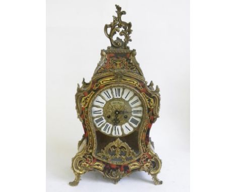 A REPRODUCTION BOULE BRACKET CLOCK