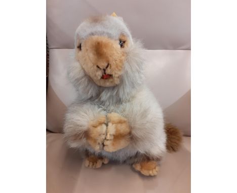 A late 20th century Steiff Molly Piff groundhog in a plush woven fur  Location:G 
