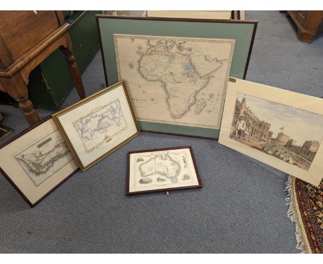 Maps to include two 19th century examples Africa and Cape of Good Hope, two facsimiles, and a print of Windsor 