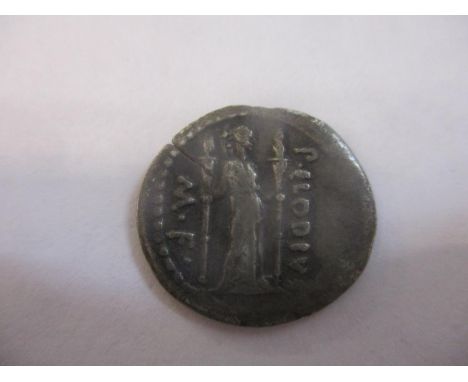 Publuis Cloduis, Marcus Filuis (son of Marcus) silver Denarius, Roman Republic, approximately 42BC, Dianan Lucifera standing 