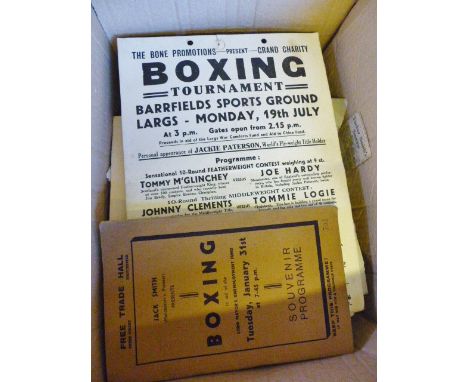 VINTAGE BOXING EPHEMERA. Large quantity of vintage boxing ephemera including autographs and signed contracts, c1930s