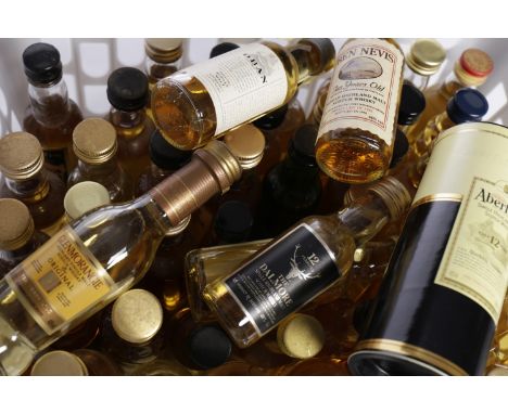 FIFTY HIGHLAND MINIATURE WHISKIESTo include: Glenmorangie 18yo, Royal Brackla 1978 Signatory Vintage 14yo, Oban 12yo, Glengoy