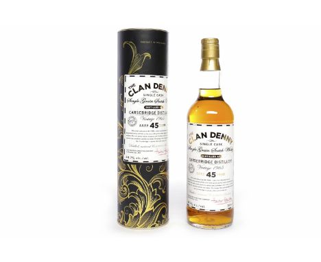 CARSEBRIDGE 1965 THE CLAN DENNY AGED 45 YEARS Closed 1983. Alloa, Clackmannanshire. Single Grain Scotch Whisky. Matured in bo