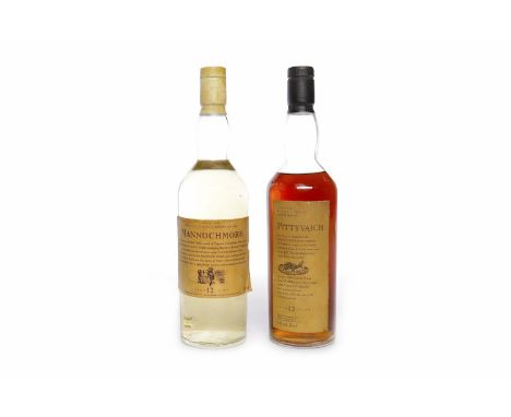 PITTYVAICH AGED 12 YEARS FLORA & FAUNAClosed 1993. Dufftown, Banffshire.70cl, 43%.MANNOCHMORE AGED 12 YEARS FLORA & FAUNA - F