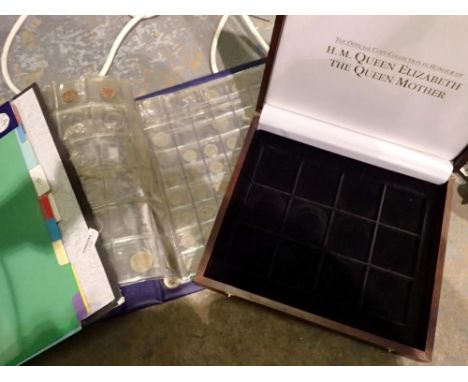 Album of mixed coins and a coin storage box. UK P&amp;P Group 2 (£20+VAT for the first lot and £4+VAT for subsequent lots) 