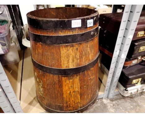 Oak barrel stick/umbrella stand. Not available for in-house P&amp;P 