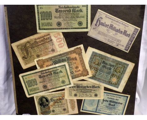 Quantity of German Reichsmark banknotes. UK P&amp;P Group 1 (£16+VAT for the first lot and £2+VAT for subsequent lots) 