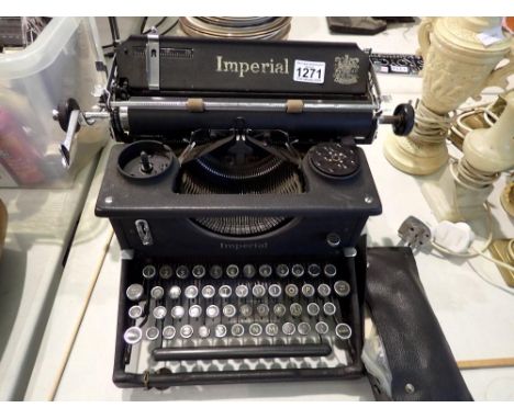 Imperial model 50 typewriter and accessories. Not available for in-house P&amp;P 