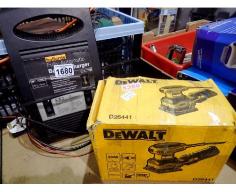 Dewalt palm sander. All electrical items in this lot have been PAT tested for safety and have passed. This does not confirm t