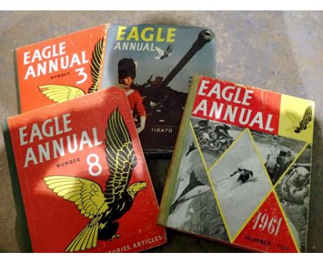 Four 1960's Eagle annuals. UK P&amp;P Group 1 (£16+VAT for the first lot and £2+VAT for subsequent lots) 