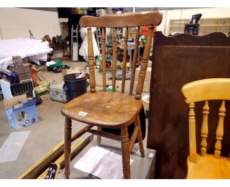 Stick back chair with elm seat. Not available for in-house P&amp;P 